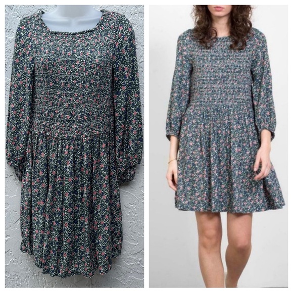 APIECE APART Olivia Smocked Mini Dress Women Size 2 - Picture 1 of 9